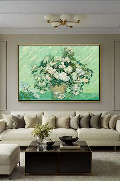 Wallivo Vincent van Gogh Güller Bronz Metal Çerçeveli Kanvas Tablo