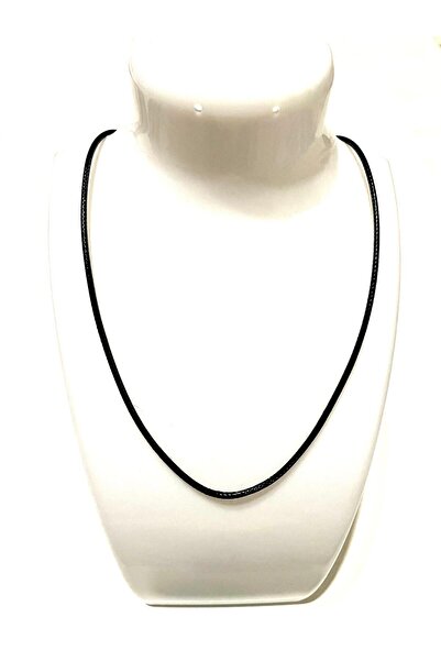 ak-ha takı tasarım Istakoz tokalı siyah balmumu 1.5 mm ip kolye