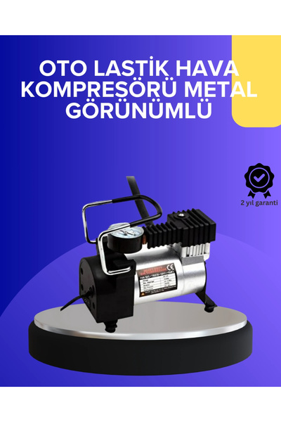 Epilons Compresor de aer pentru anvelope auto cu corp metalic 12V 140 PSI Umf...