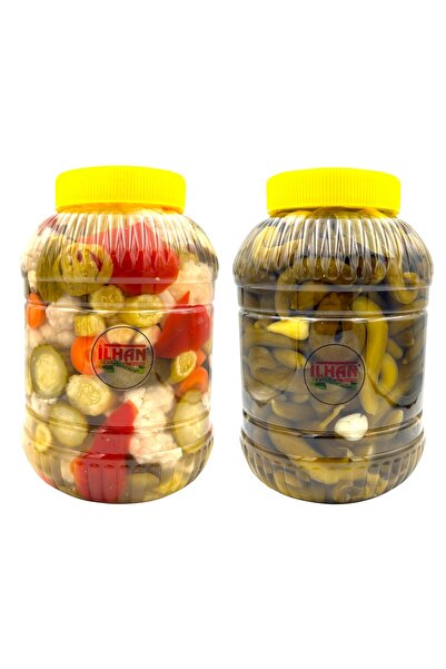 İLHAN TAŞKESTİ SÜPER 2'Lİ - ÇUBUK SALATALIK ÇITIR 5 KG ve KARIŞIK TÜRLÜ TURŞU...