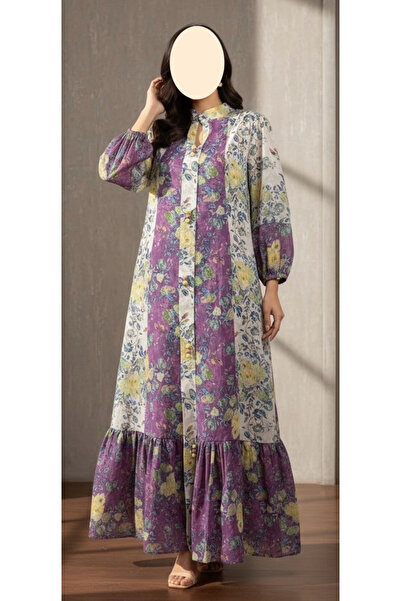 LUMY Sparkling violet flower jalabiya