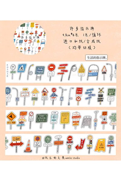 İthal K21-Wanle studio 100cm bandă washi autoadezivă croială li