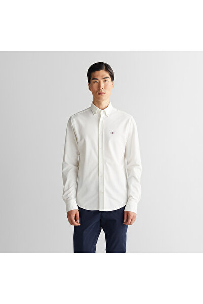 Gant Erkek Krem Regular Fit Gömlek Yaka Gömlek