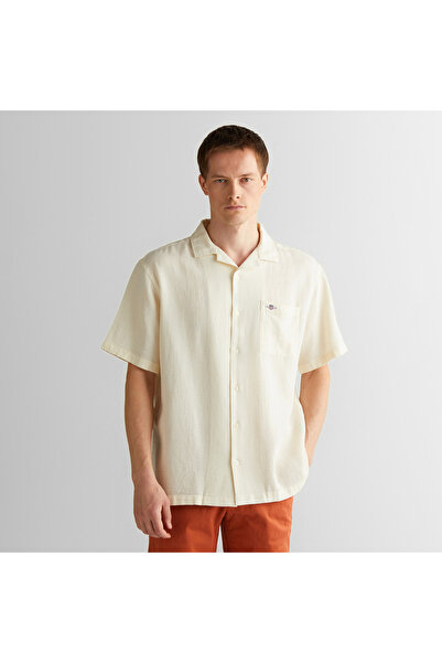 Gant Erkek Krem Regular Fit Klasik Yaka Gömlek