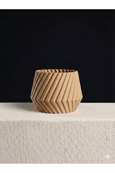 Asimeyz Geometrik Saksı - Vazo Modu ve Kabuklu 12 x 9 cm