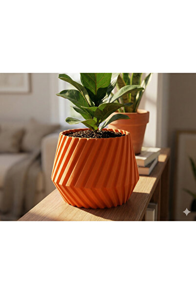 Asimeyz Geometrik Saksı - Vazo Modu ve Kabuklu 12 x 9 cm