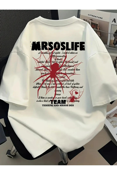 Marwah collection -Mrsoslife Printed Cotton Oversize T-Shirt Plus Size