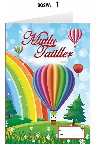 şahane parti Development Report Rainbow and Balloons Themed Report Cover 20 P...