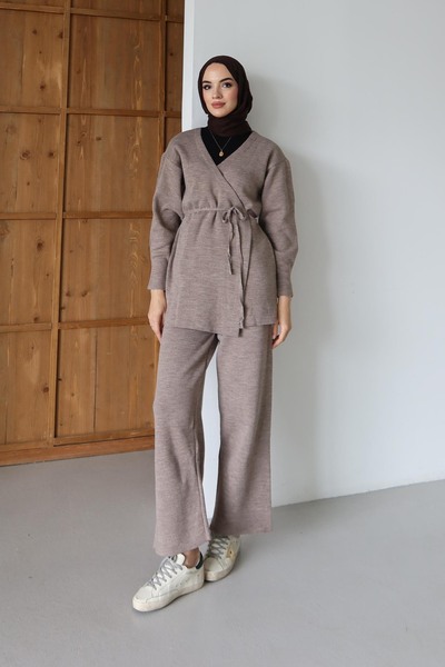 Rimel Moda Belted Kimono Suit Menenj