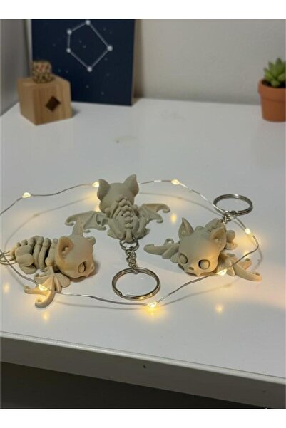 Nycruin3D سلسلة مفاتيح على شكل خفاش متحرك - قطعة واحدة - زينة للحقائب، إكسسوا...