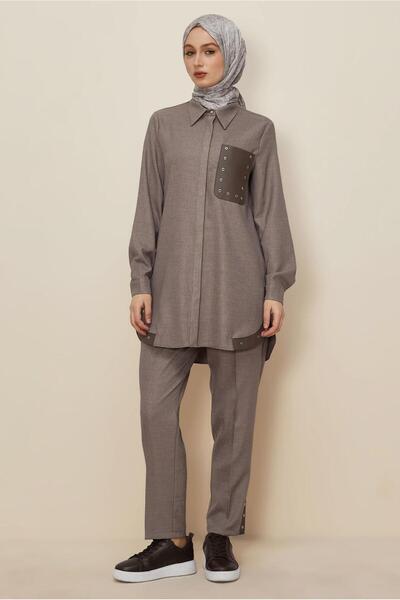 Alvina Eyelet Detail Pants Suit 46206