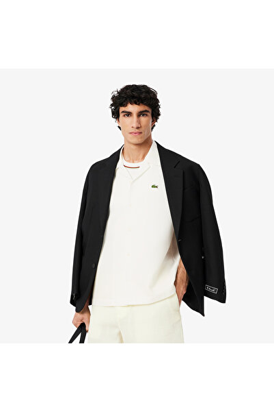 Lacoste Relaxed Fit Erkek Beyaz Kısa Kollu Gömlek