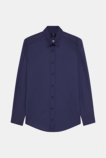 W Collection قميص مطبوع بنقشة