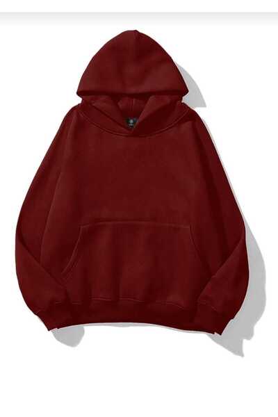 COHERENT Unisex Erkek/Kadın Renkli DÜZ Özel Baskılı Pamuklu Oversize Kapüşonl...