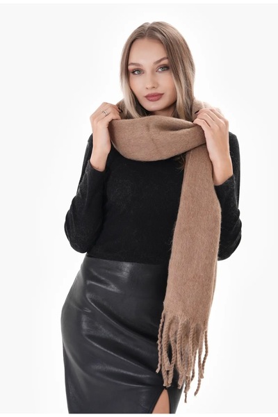 LEBS İthal Puffy Yumuşak Dokulu Kadın Atkı Şal Omuz Şalı