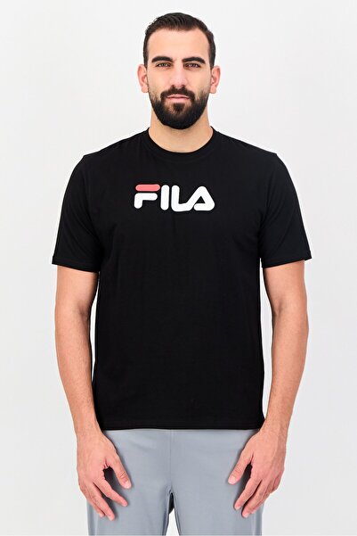 FILA Men Sportswear Fit Short Sleeve Outdoor T-Shirt, Black