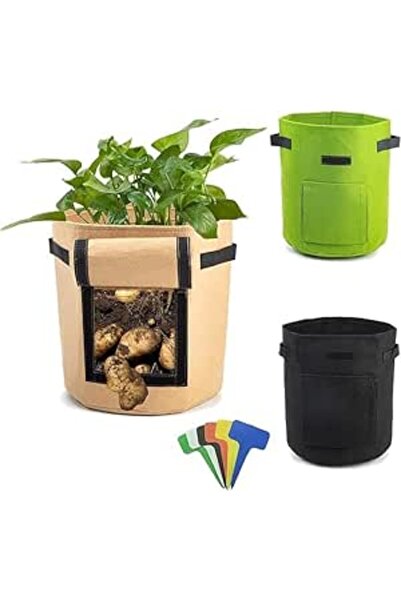 Generic 7 Gallon Potato Growing Bags by Alybrol with Handles and Harvest Wind...