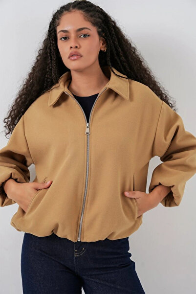 nedo7 Drawstring Oversized Cashmere Jacket 0728 - Mustard