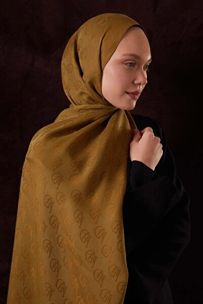 Levidor Lvd Printed Nai̇a Jacquard Shawl-Oil Green