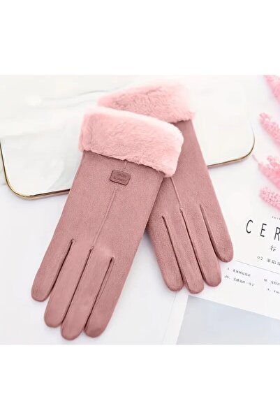 MİNİSSTORE KADIN KADİFE RAHAHAT PELUŞ DOKUNMATİK UYUMLU KIŞ ELDİVENLERİ- (RÜZ...