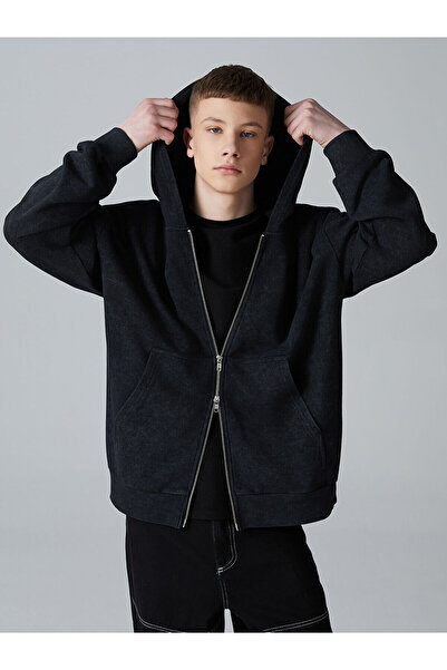 LC Waikiki Swea pentru bărbați tineri, cu fermoar, sezon nou cu glugă tricou