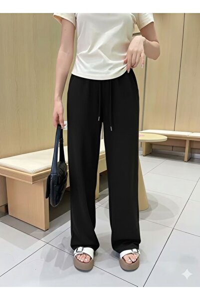 cavın KADIN SİYAH RAHAT KALIP DÜZ PAÇA EŞOFMAN ALTI
