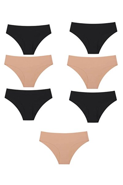 Berrak 11449-3 Kadın 7li lazer kesim iz yapmaz külot