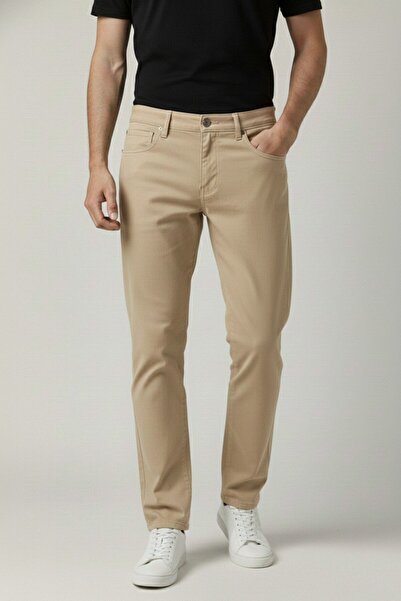 Wekame Men's Casual Regular Fit Gabardine Trousers