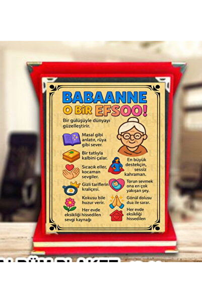 sıradışıhediyem plaket BABAANNE plaketi babaanne ye hediye plaketi doğum günü...