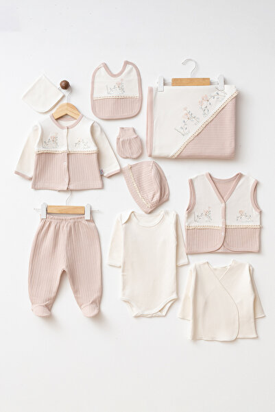 yukobaby bebeğiniz için en doğalı Baby Girl Floral Bird Embroidered 10-Piece ...