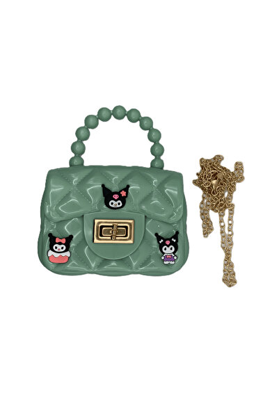 Other حقيبة سلكون أطفال صغيرة مبطنة مع سلسلة ذهبية ورسومات كرتونية – ألوان مت...