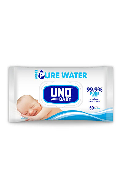 Uno PURE WATER BABY WIPES 99% WATER 60WIPES