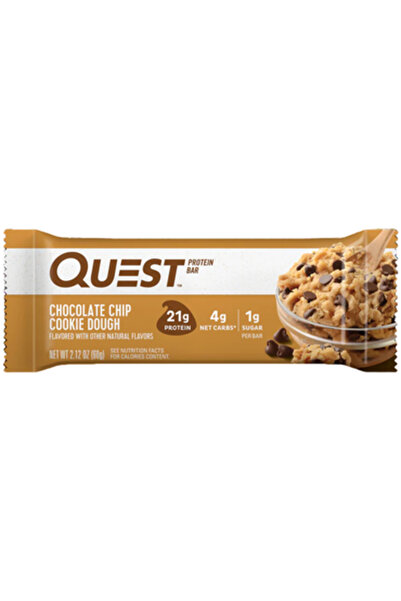 YABANEEZ لوح بروتين بنكهة عجينة الكوكيز ورقائق الشوكولاتة "كويست"