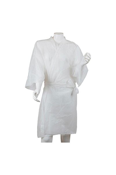 YUM روب سيدات طويل يم لون ابيض استخدام مرة واحدة 10 حبات white