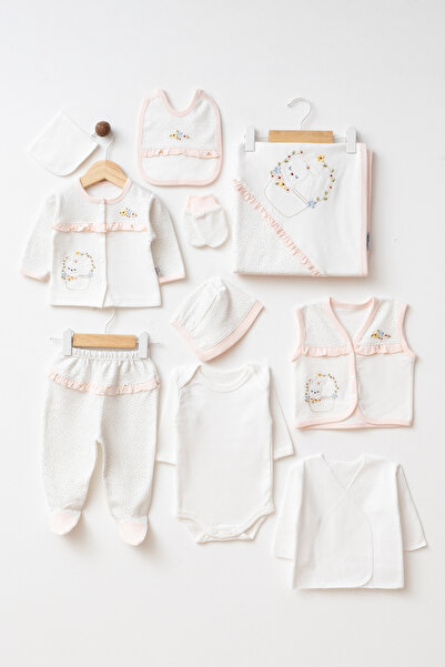 yukobaby bebeğiniz için en doğalı Baby Girl Flower Rabbit 10-Piece Newborn Ho...