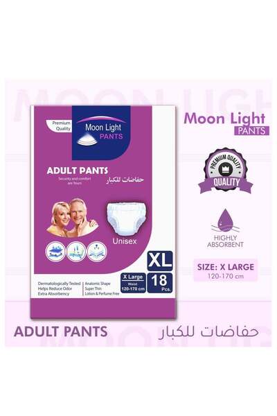 MOONLİGHT Moon light Premium Adult Pants, X-Large Size (Pack of 18 Pants)