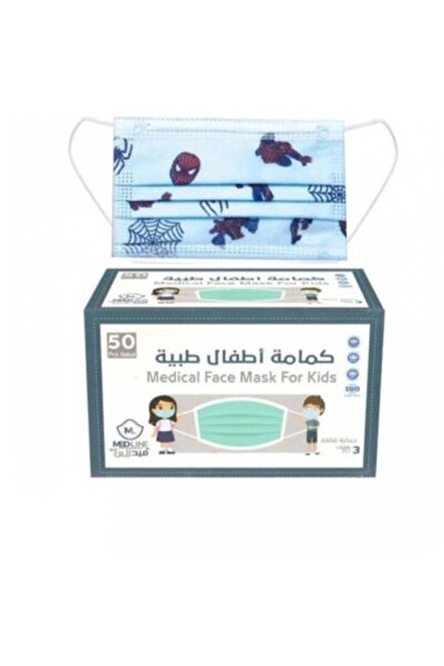 OptiTect Medline Spiderman Medical Face Masks for Children, Box of 50 Masks