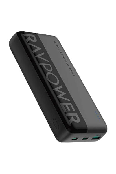 RavPower 20W Power Bank 20000mAh with Type-C and USB Ports - Black