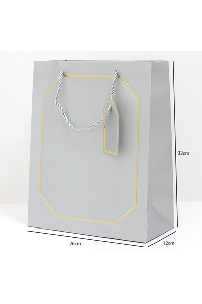 Generic 12 قطعة من أكياس هدايا بإطار ذهبي اللون فضي الأبعاد 32×2