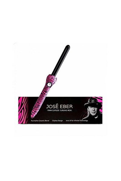 Jose Eber Juicy Iper Hair Curling Iron Zebra Pink 19mm
