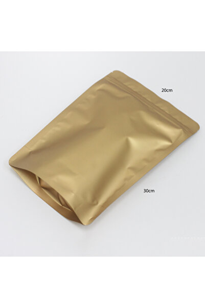 Generic 50 pieces of plain gold-colored coffee and spice sachets, 3 dimensions