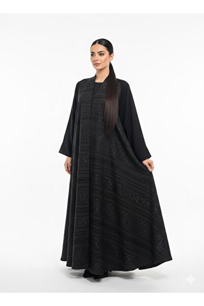 NN An abaya made of Shakira fabric, decorated with luxurious patterns and pla...