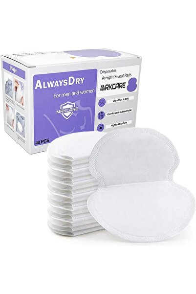 MRKCARE 40 قطعة من ضمادات امتصاص العرق تحت الإبط فائقة النعومة، فائقة الامتصا...