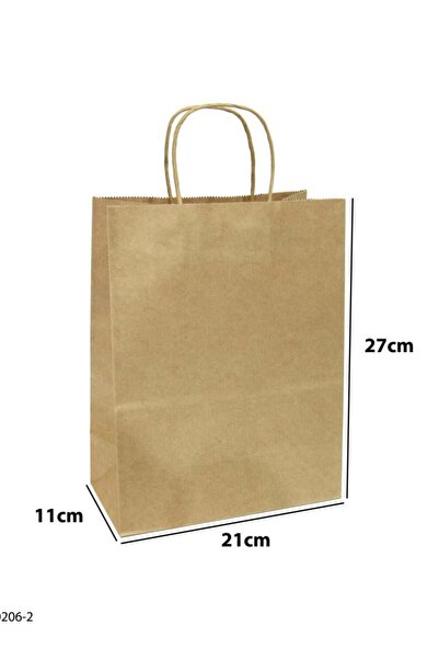 Generic 12 قطعة من أكياس ورقية لون كرتوني الأبعاد 21×11×27 سم