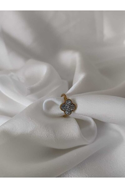 uyguntakıaksesuar Stylish Women's Ring with Gold Color Stone