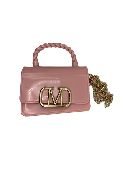 Other حقيبة سلكون كتف وهيكلية بلمسة لامعة – شعار MD معدني