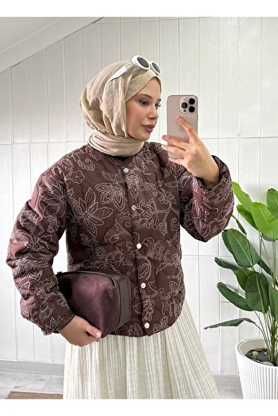 Niessa Butik معطف مبطن بنمط عرقي