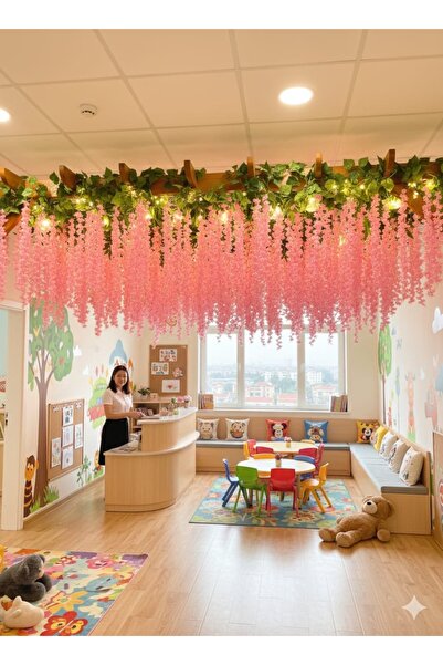 Miha Deco 12li Pembe Sarkan Akasya Çiçeği Nişan Düğün Dekor Süslemesi