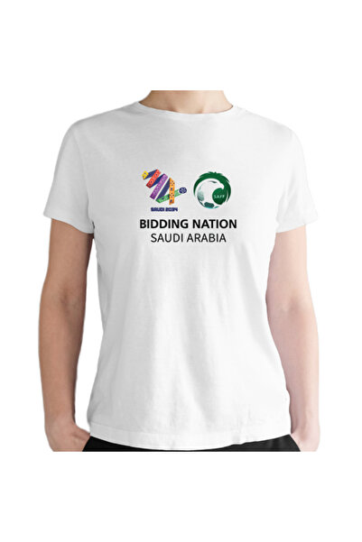 Printoot Customizable Saudi 2034 Bidding Nation SAFF Unisex Adult T-Shirt Cot...