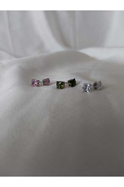 uyguntakıaksesuar أقراط مينيمال مرصعة بالأحجار الملونة – أقراط نسائية أنيقة ب...